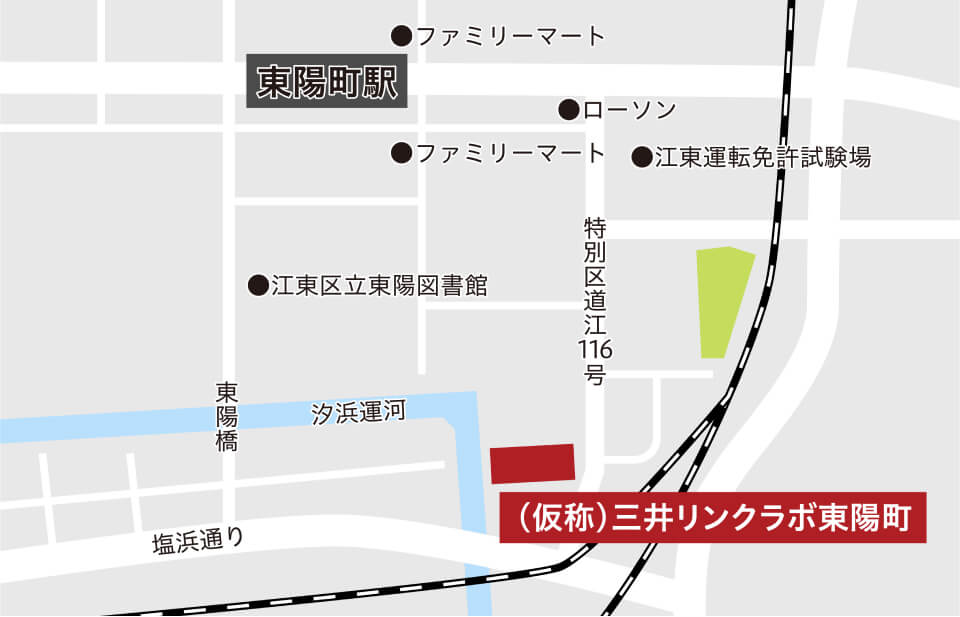 三井リンクラボ東陽町1のアクセス図